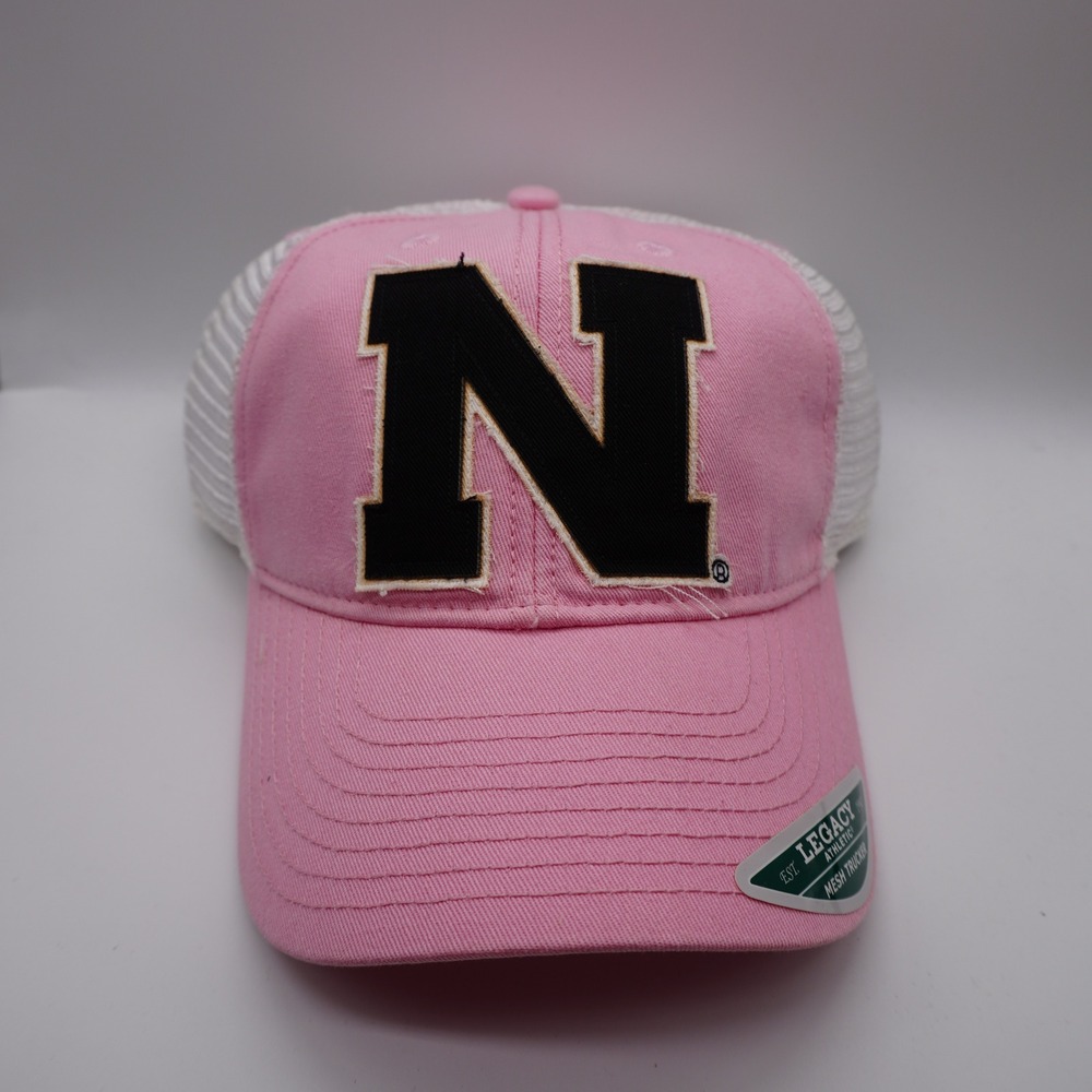 Legacy Athletic Trucker Hat Mens OSFA Pink Nebraska Cornhuskers Mesh Snapback